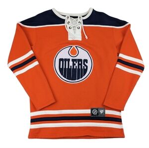 Edmonton Oilers Breakaway Jersey Sweatshirt Fanatics Size Small NHL Hockey